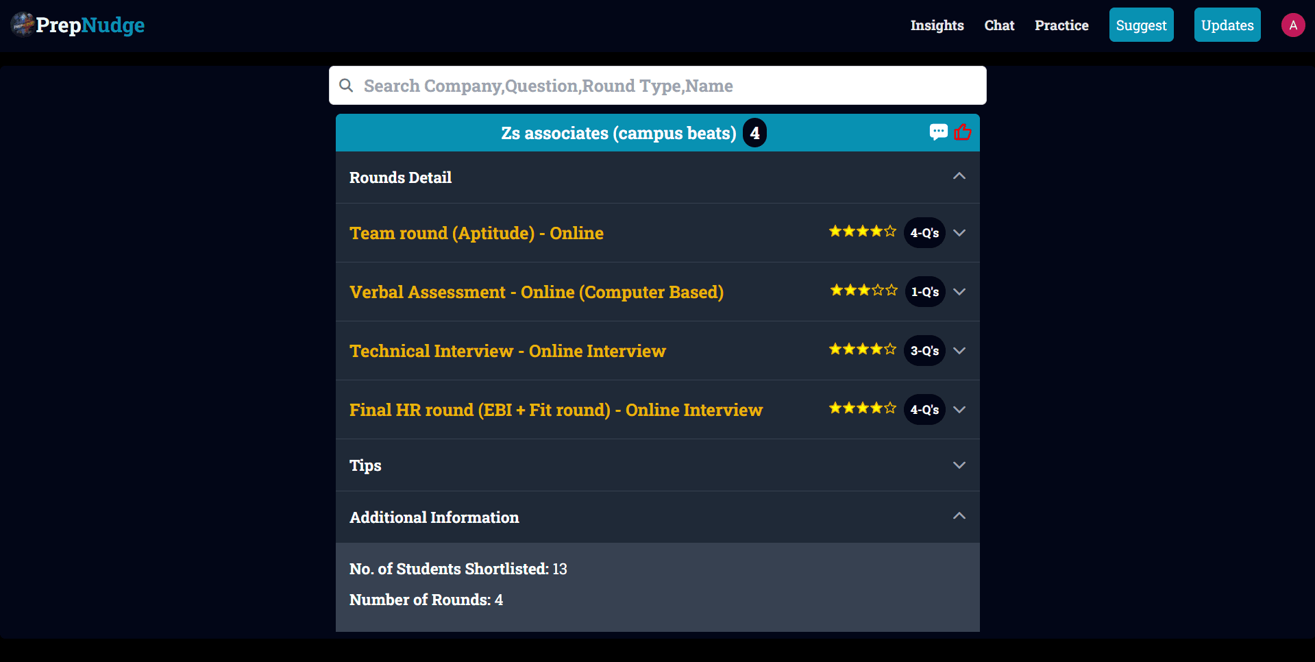 Insight Tab